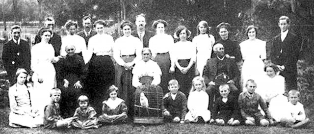 Charlotte Ashby, grandaughter of Bungaree, third from left